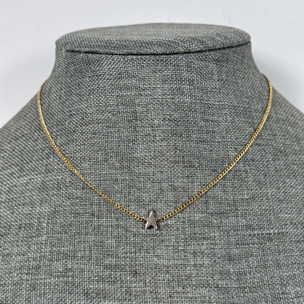 GF 12k 20 Chain Choker necklace with silver star 14"